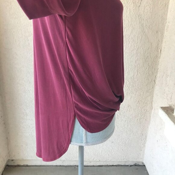 Antho Alya Plum Strappy Wrap Front Long Sleeve Top - Picture 4 of 7